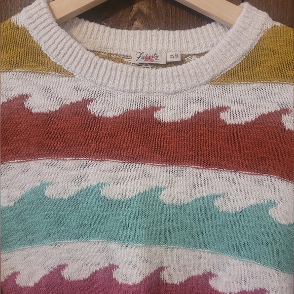 Faherty Multicolor Wave Pattern Sweater - Picture 2 of 3